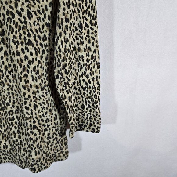 Women's shirt top small, tan with black dots, cheetah print brand obey - Picture 4 of 11